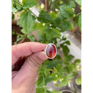 Natural <b>Garnet</b> Topaz <b>Ring</b> 925 Sterling <b>Silver</b> Handmade Gemstone Jewelry Wholesale Supplier - Product Image 1