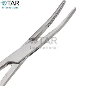 Pinces hémostatiques incurvées Pinces à épiler verrouillables en acier inoxydable Instruments médicaux Hémostats Mâchoires dentelées pour infirmières à usage médical - Product Image 2