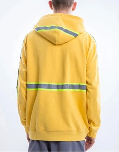 Sudaderas con capucha reflectantes Unisex con estilo deportivo Punchin Color Block Street Style 100% algodón y poliéster ropa de calle de invierno - Product Image 4