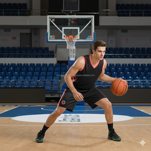 Uniformes de Baloncesto sin Mangas, Pantalones Cortos, 100% Poliéster, Impresión por Transferencia de Calor, Corte Atlético, Gran Venta - Product Image 1