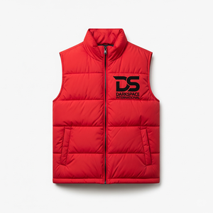 Offre Spéciale hommes décontracté sans manches toile hiver bouffant gilet col rond avec fermeture à glissière coupe-vent vêtements d'extérieur à bas prix - Product Image 3