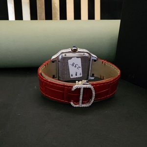 คอลเลกชันนาฬิกาเพชรโมอิสซาไนต์สุดหรู พรีเมียม ระบบควอตซ์ญี่ปุ่น ETA กันน้ำ 3BAR แฟชั่น สายยาง สแตนเลส - Product Image 3