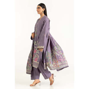 IUSTKSD-1065 Conjunto de Traje de Mujer de 3 Piezas en Seda Natural Bordada, Elegante y con Estilo - Product Image 1