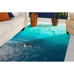 Alfombra Estampada con Decoración Costera Oceánica: Vista, Mar, Oficina, Decoración, Regalo, Alfombra de Chenilla - Product Image 2