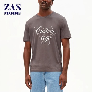 Camiseta al por mayor de cuello redondo 220G de algodón peinado de doble hilo, estampada con serigrafía, ecológica, informal, oversize, uniforme de club para hombre - Product Image 1