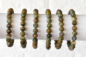 Hot Selling Green Color Ocean Jasper Hand Polished 8mm Round Natural <b>Crystal</b> Beaded Healing <b>Bracelet</b> for Meditation Jewelry - Product Image 6