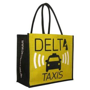 Eco-Friendly Custom Reusable Trendy <b>Jute</b> Tote <b>Bags</b> Personalized Natural <b>Jute</b> <b>Bag</b> for Sustainable <b>Shopping</b> - Product Image 3