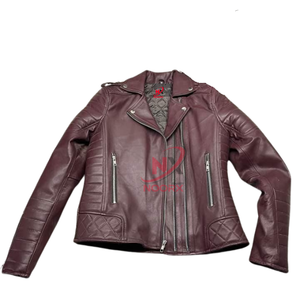 Chaqueta de Cuero para Mujer, Diseña Tu Propia Chaqueta de Cuero, Chaqueta de Cuero Impermeable para Mujer, Cuero Original de Sialkot - Product Image 1