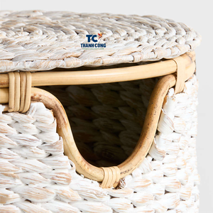 Cesta de jacinto de agua ecológica, cestas de oso de jacinto de agua, decoración para niños, cesta de almacenamiento de juguetes, decoración del hogar - Product Image 3