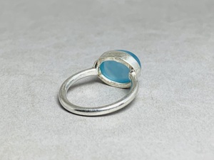 Diseñador de moda Aguamarina Calcedonia 925 Anillos de plata esterlina Popular Joyería de piedras preciosas al por mayor con piedra de perla - Product Image 6