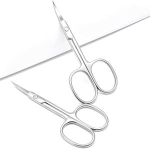 Wholesale High Quality Customized Best Supplier <b>Curved</b> Cuticle <b>Scissors</b> for Personal Beard and Eyebrow Care From Pakistan - Product Image 4