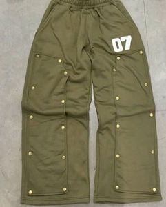 Conjunto de Pantalones y Sudadera Deportivos Personalizados con Serigrafía, Sudadera con Cremallera y Pantalones Deportivos Holgados y Acampanados - Product Image 6