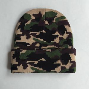 Wholesale Winter Warm Acrylic Knitted <b>Beanie</b> Cap Knit Camouflage Print <b>Beanie</b> With Custom Logo Men <b>Women</b> latest style <b>beanies</b> - Product Image 3