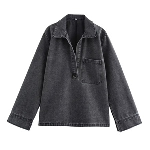 Conjuntos de pantalones vaqueros de otoño para mujer, Top informal con cuello vuelto, ropa de calle de cintura alta a la moda, conjunto de dos piezas de pantalón vaquero para mujer 2026 - Product Image 1