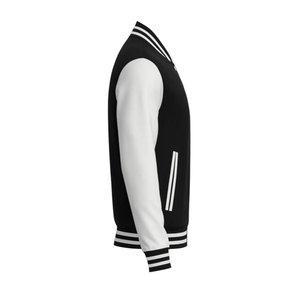 Men's Solid <b>Plain</b> <b>Varsity</b> Buttoned Original Leathered Thick <b>Jacket</b> - Product Image 6