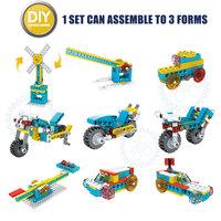 Kit scientifique d'ingénierie 3 en 1, jouets éducatifs Montessori, jeu créatif, jouets pour élèves, bricolage, ensemble de blocs de construction