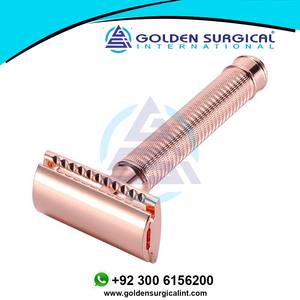 Maquinilla de Afeitar Shaver Ice Zero Rose Gold, Maquinilla de Afeitar de Doble Filo para Hombre, Maquinilla de Afeitar Clásica Manual con Mango de Latón y Cuchillas - Product Image 2