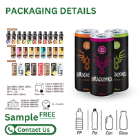 Hoge Kwaliteit-250Ml Koolzuurhoudende Sport Dragon Energy Drink Vietnam Leverancier-Drankproductie-Gratis Monster-Private Label