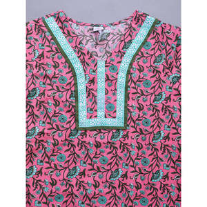 Camisón sin mangas de algodón 100% tejido para mujer, estampado floral, cintura elástica, ropa de casa suave, logotipo personalizado, suministro ODM, bolsillo lateral - Product Image 1