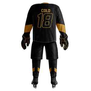 Uniforme de hockey sur glace personnalisé de qualité supérieure, 100% polyester, séchage rapide, respirant, conçu pour les joueurs compétitifs - Product Image 2