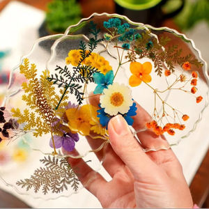 Hot Sale Excellent Quality Resin Coaster Customizable <b>Tea</b> Cup Drink Coaster Unique Shape Coffee Hot Customize Size Color - Product Image 1