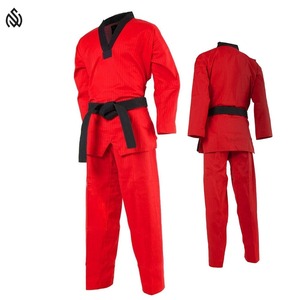 Elegantes conjuntos de uniformes de Taekwondo de gran tamaño con logotipo personalizado ligero transpirable poliéster/algodón artes marciales Karate desgaste para Unisex - Product Image 1