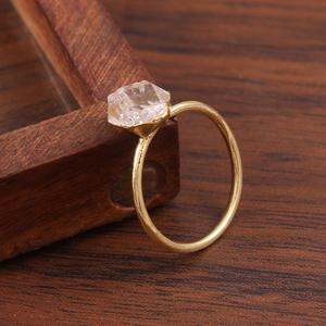 Anillo Clásico de Plata de Ley 925 Hecho a Mano para Mujer con Cuarzo Rosa Natural en Bruto, Chapado en Oro, Sin Níquel, para Bodas y Fiestas - Product Image 5