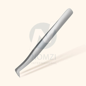 Pince à cils en acier inoxydable couleur plasma avec logo personnalisable 2024, nouvelle conception durable, pointe pointue, NOMZI Eyelash - Product Image 3