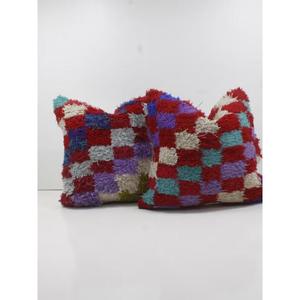 Funda de Almohada Marroquí Hecha a Mano, Funda de Cojín Tradicional Bereber, Cojín Decorativo Boho para Sofá, Almohada Decorativa de Algodón para el Hogar - Product Image 1