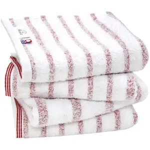 [Wholesale Products] HIORIE Imabari towel Cotton 100% MIST Hand Towel 34*80cm 80g 400GSM Quick Dry Reasonable Face Towel Red