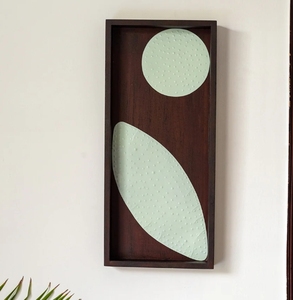 Wooden Leaflet Handcrafted Wall Decor In Recycled Wood & <b>Iron</b> Handcarved Wood Wall Decor for Farmhouse and Country style - Product Image 2