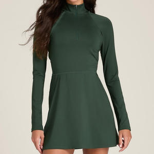 Vestido de Tenis para Mujer, OEM ODM, Venta al por Mayor, Calidad Premium, Silueta Deportiva, Transpirable, Absorbe la Humedad, Spandex, Algodón, Personalizado - Product Image 3