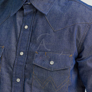 Best Quality <b>Jeans</b> <b>Work</b> Shirt Soft Nylon / Polyester Material <b>Jeans</b> <b>Work</b> Shirt For Workers - Product Image 3