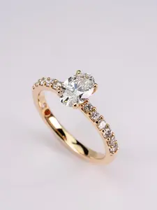 แหวนเพชรโมอิสซาไนต์แท้รับรองโดย GIA สำหรับผู้หญิง เงินแท้ 925 ทรงกลม เหมาะสำหรับงานแต่งงาน งานหมั้น หรือเป็นของขวัญในงานปาร์ตี้ - Product Image 4