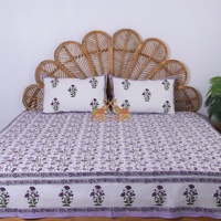 Nouvelle dernière arrivée de drap de lit en coton imprimé floral bloc de main meilleur pour la maison décorative meilleur pour l'été léger