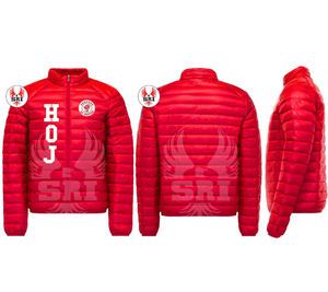 Chaqueta Acolchada de Poliéster para Mujer con Bordado de Heroínas de Jericho |   Chaqueta Bomber Acolchada Personalizada para Mujer con Bordado Masónico HOJ - Product Image 1