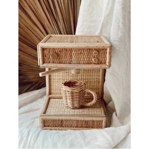 Machine à café en rotin faite à la main jouet éducatif activité pour enfants pendant 5 à 7 ans en gros - Product Image 5