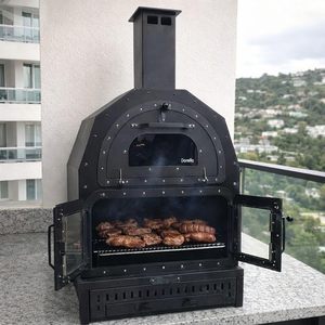 Horno de Leña para Exteriores y Parrilla Dorello, Horno de Pizza de Acero de Alta Resistencia de 2 Niveles para Cocinar en Patio y Jardín - Product Image 3
