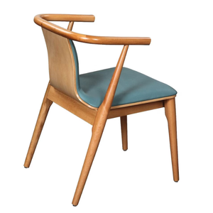 Silla Ejecutiva de Oficina con Estructura de Madera de Teca, Diseño Moderno, Reposabrazos Ajustables con Movimiento Oscilante, para Escuela y Sala de Estar - Product Image 6