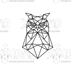 Hibou géométrique en MDF noir - Product Image 2