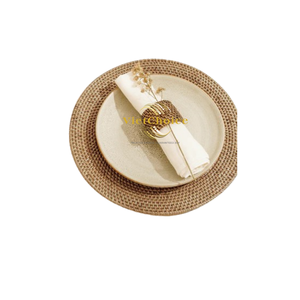 Sets de table ronds en rotin et en jonc de mer bohèmes, écologiques, durables, pour l'extérieur, la maison, les banquets, vente en gros, logo personnalisé OEM - Product Image 3