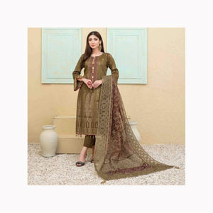 2024 nueva moda de calidad superior traje de césped paquistaní señoras vestido de algodón de seda con bordado pesado ODM venta al por mayor Salwar Kameez - Product Image 6