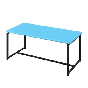 Ensemble moderne de 3 tables basses et d'appoint en métal écologique bleu pour salon - Product Image 3