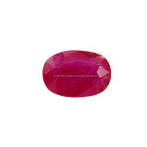 Piedra Preciosa Suelta de Rubí Rojo Natural, Corte Ovalado de 10.5x7.2 mm, 3.16 Quilates, Cristal de Corindón Facetado para Anillos Solitarios Personalizados con Montura de Bisel - Product Image 1