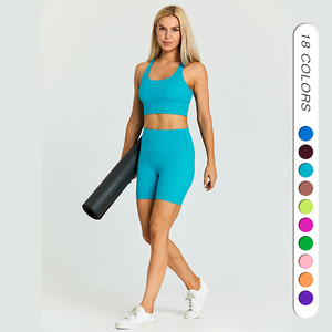 2025 moq bajo Conjuntos de yoga Fitness Mujeres Sujetador deportivo ajustado y Leggings Traje de yoga Conjuntos de mujeres - Product Image 5