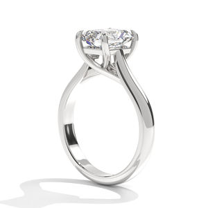 Bague de fiançailles en diamant de laboratoire incolore et radieux, clarté VVS, alliance en or rose, sertie en or 18 carats, pour mariages romantiques et fêtes - Product Image 6