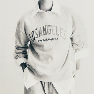 เสื้อสเวตเตอร์เปิดไหล่ของผู้หญิงเสื้อสเวตเชิ้ตลำลองแขนยาวคอกว้างเปิดไหล่ออกแบบโลโก้ได้ตามต้องการ - Product Image 1