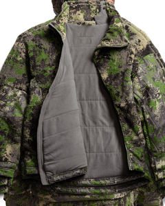 Sudadera Táctica con Capucha y Cremallera Asimétrica para Hombre, Estilo Camuflaje Verde Bosque, para Caza, Invierno, Chaqueta Suave para Exteriores - Product Image 3