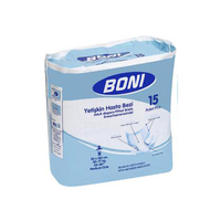 Boni Einweg-Erwachsenenwindeln 3D-Auslaufschutz Bedruckt 15 Stück Hochwertige Inkontinenzpflege Holzfaser-Material ISO