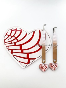 Último azulejo de pestañas acrílico sostenible en forma de corazón con llavero e imán para pinzas de extensión de pestañas azulejo de pestañas personalizado disponible - Product Image 4
